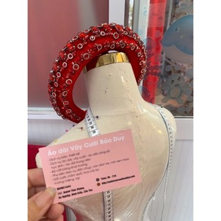 mấn nhung đính đá cô dâu- bờm tóc