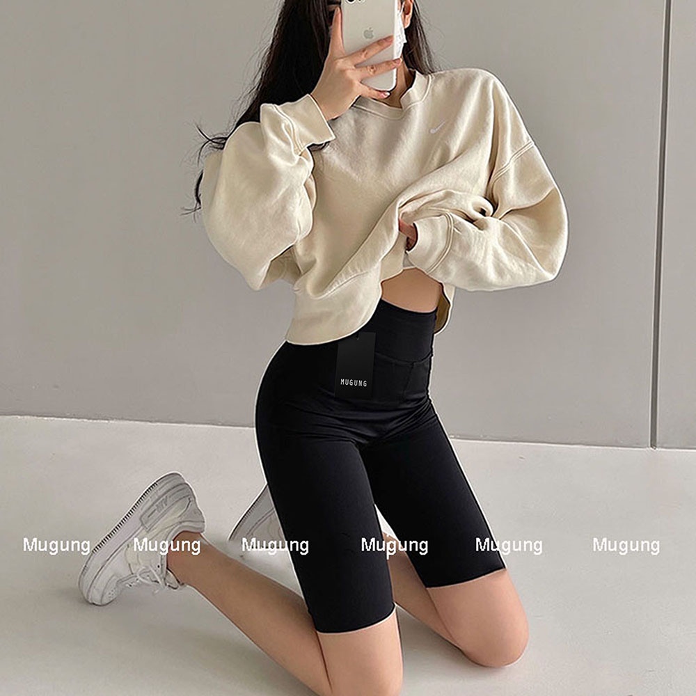 Quần legging lửng nữ Mugung legging nữ co giãn tốt dáng ôm Q02