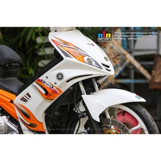 Tem Exciter 2008 - 2010 mẫu tem lửa ( Cam - Trắng)