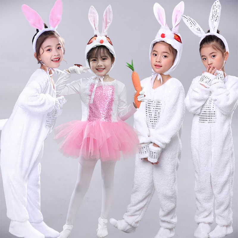 Bộ Đồ Hóa Trang Thỏ Trắng Dành Cho Trẻ Em Mẫu Giáo Mới
