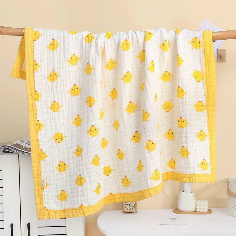 Khăn tắm xô/Chăn xô nhăn 6 lớp cho bé