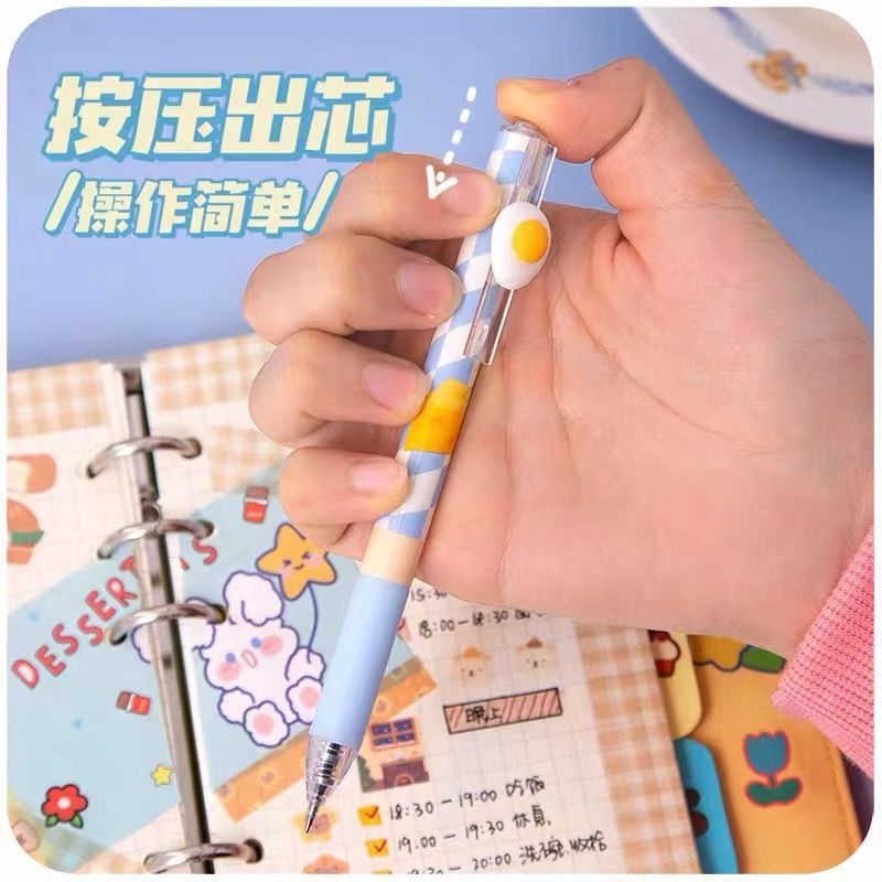 Bút Mực Gel Ngòi 0.5Mm Họa Tiết Phô Mai Hoạt Hình Dễ Thương Cho Học Sinh