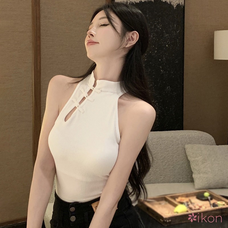 Áo Croptop Sát Nách Phong Cách Trung Hoa Cổ Điển Thời Trang Năm Mới Cho Nữ