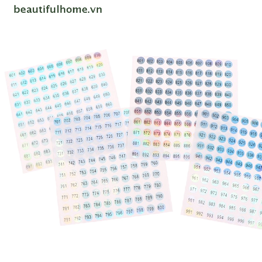 Miếng dán móng tay số 1-1000 hình tròn chống thấm