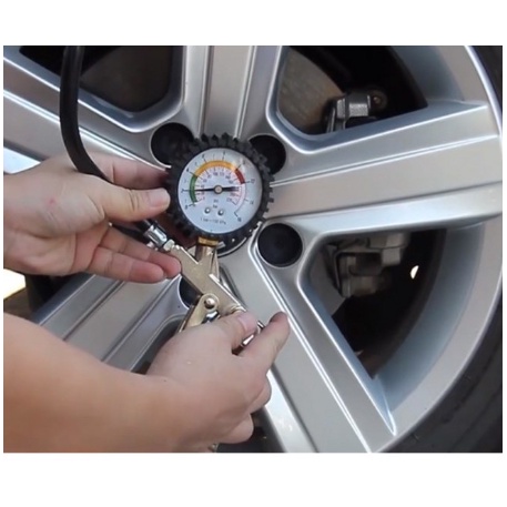 Đầu vòi bơm oto xe máy + Kiêm đồng hồ đo áp suất lốp - Hàng xịn nhập khẩu