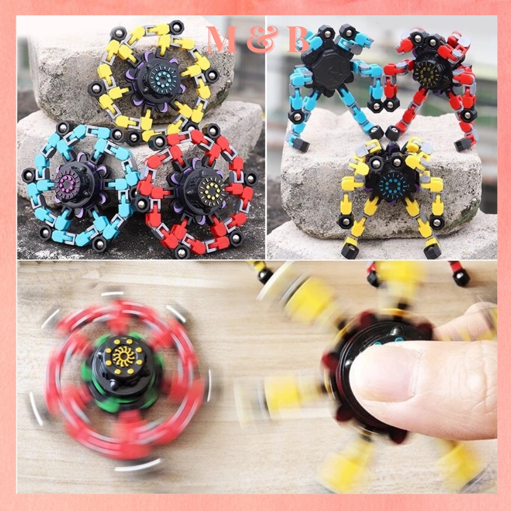 Spinner Robot Kim Loại 6 Cánh Cao Cấp Con Quay Vô Cực Thần Tốc Ma Thuật Manh Nhất Gấp Gọn Để Bàn Có Thể Đổi Nhiều Kiểu