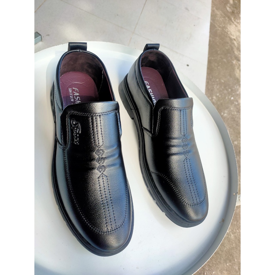 Giày tây nam công sở da mềm đế khâu size 38 đến 43 đế cao 3 phân Full Hộp