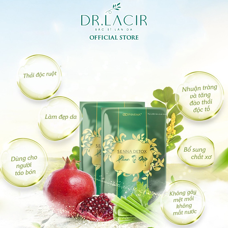Phan Tả Diệp senna detox Dr.Lacir DR47 Thải độc ruột 30 gói/hộp