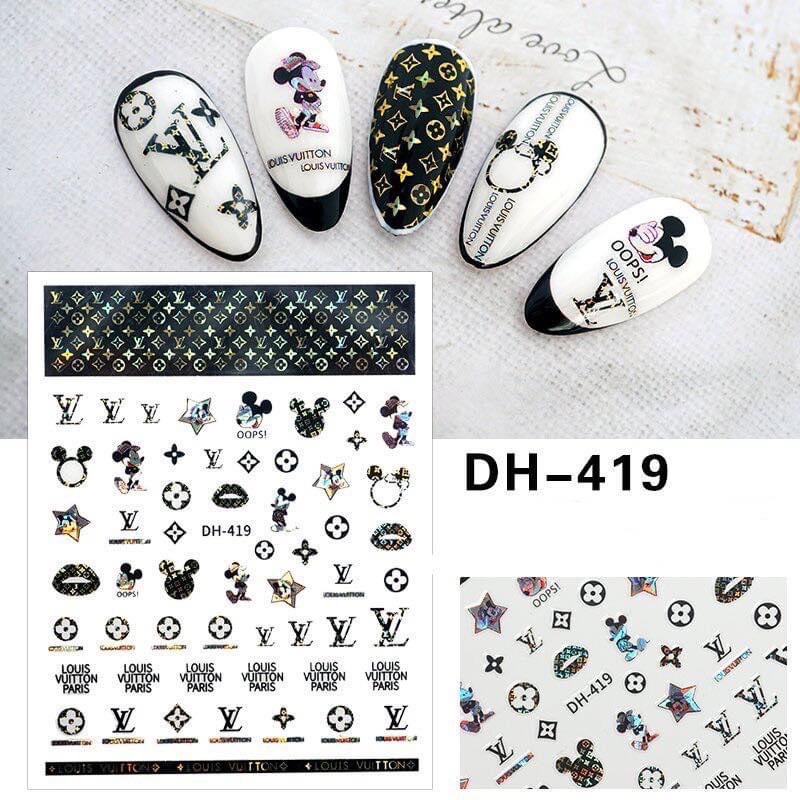 Sticker dán trang trí móng thương hiệu