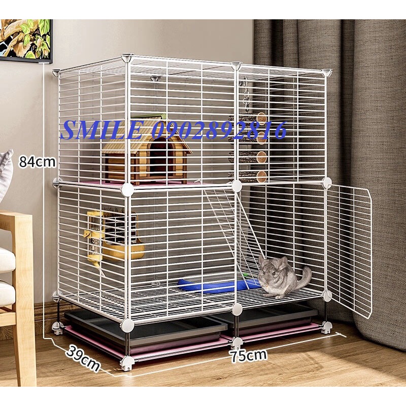[CÓ KÈM KHAY VỆ SINH] COMBO LƯỚI THÉP GHÉP LÀM CHUỒNG CHÓ MÈO THÚ CƯNG ĐA NĂNG TRẮNG, ĐEN