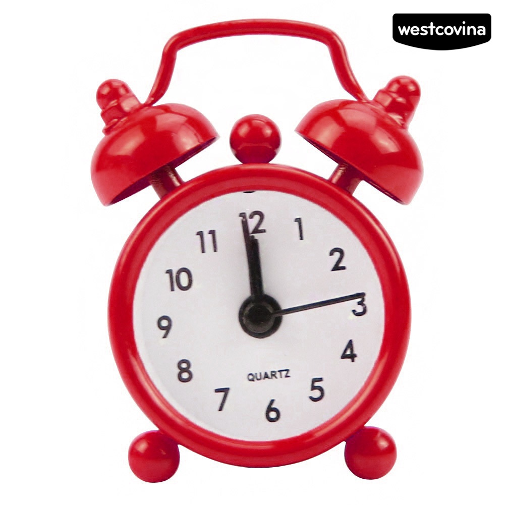 [WEST]⚘Đồng Hồ Báo Thức Để Bàn Mini Hình Tròn Kiểu Cổ Điển Dễ Thương