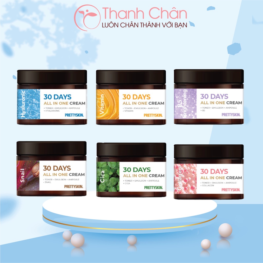 Kem Dưỡng Pretty Skin 30 Days All In One Cream 100ml