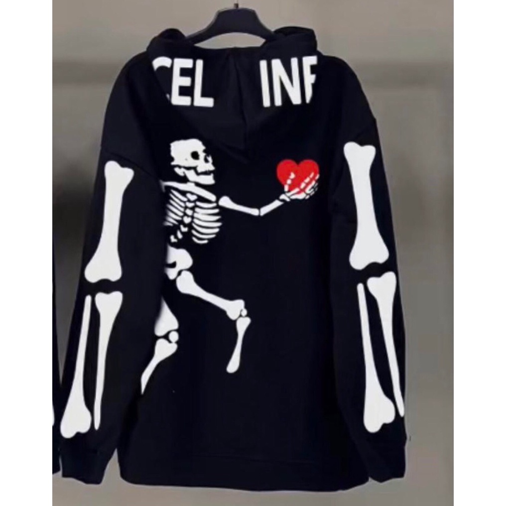 Áo Hoodie xương siêu đẹp, Áo Hoodie Unisex mũ 2 lớp