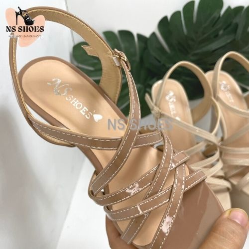 Giày cao gót Hoa Hậu đế đúp quai chéo 6 dây sang trọng, thời trang, cá tính 16cm - NS2201
