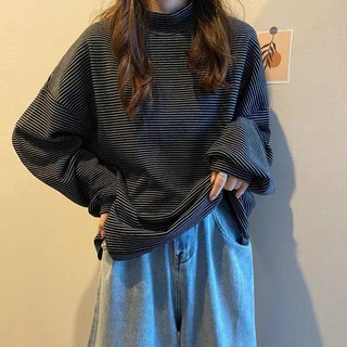 Áo len nỉ cổ 3 phân phom to thụng