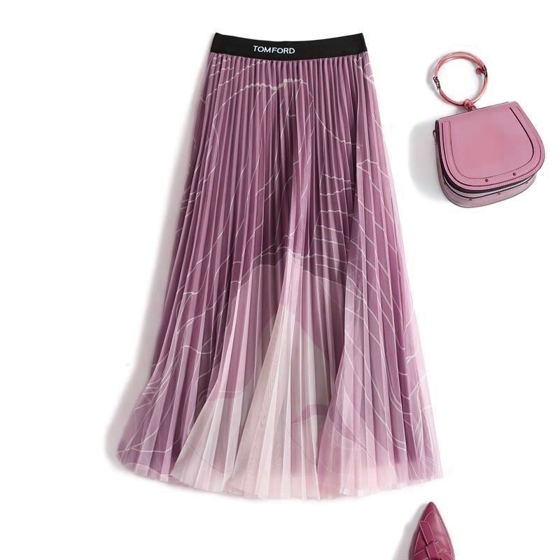 Chân váy xếp ly tutu voan vẽ dễ thương