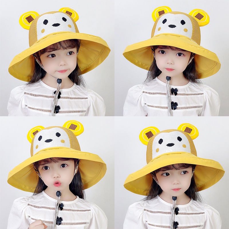 Nón Tai Bèo Vành Rộng Chống Nắng Kiểu Hàn Quốc Dễ Thương Cho Bé
