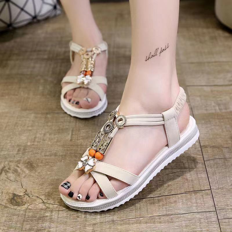 Giày Sandal Đế Bằng Phong Cách Bohemian Thời Trang Cho Nữ
