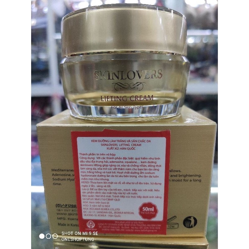 KEM DƯỠNG ẨM LÀM TRẮNG VÀ SĂN CHẮC DA SKINLOVERS LIFTING