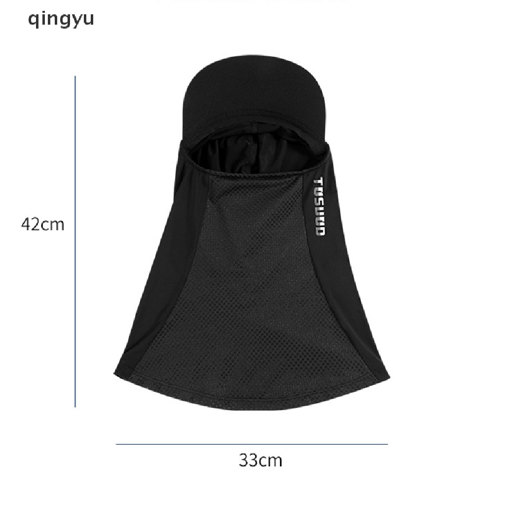 Qingyu Mũ Trùm Đầu Chống Nắng Bằng Lụa Lạnh Dùng Đi Xe Máy Mùa Hè