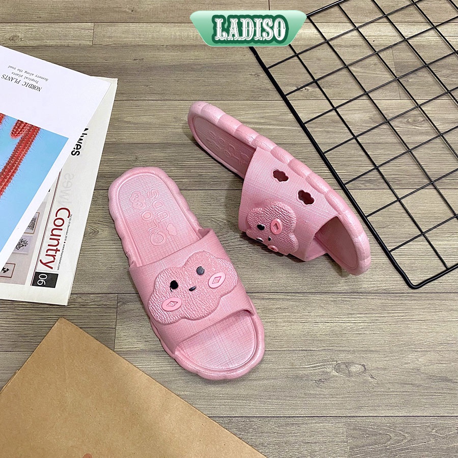 Dép nữ quai ngang hình đám mây siêu yêu mềm nhẹ đế chống trơn dùng đi trong nhà , văn phòng LADISO - TT468