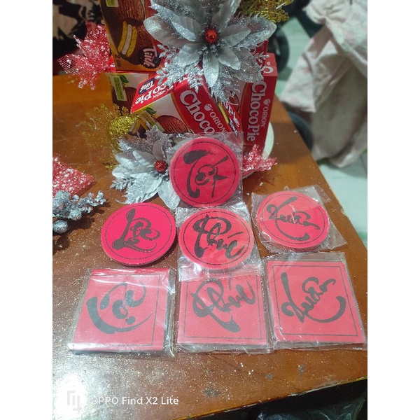 Thẻ giấy chữ trang trí Tết