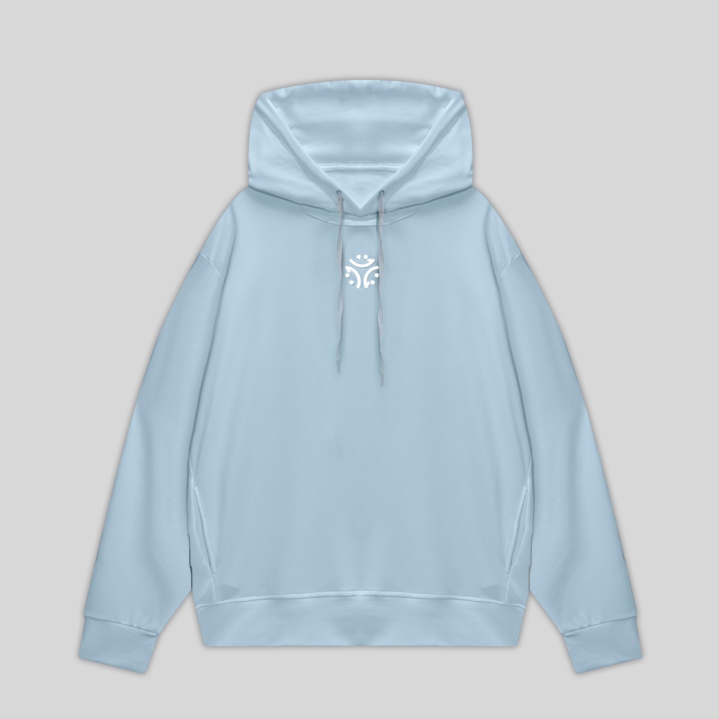 Áo Hoodie GINDY chất nỉ da cá trơn form rộng dài tay unisex màu xanh ulzzang nam nữ đủ size thời trang thu đông A035