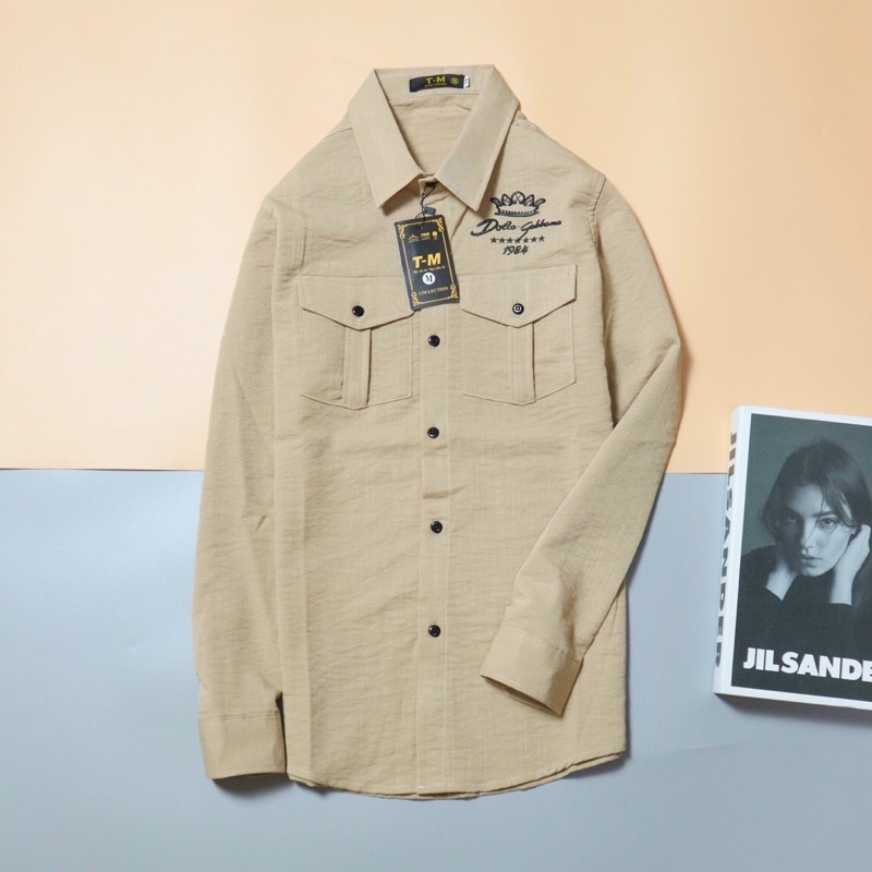 Áo Sơ Mi Nam Tay Dài Vải Đũi Thêu Ngựa Phối Túi Hộp Có Đủ Màu Phong Cách Sang Trọng Trẻ Trung [NEW UNISEX]