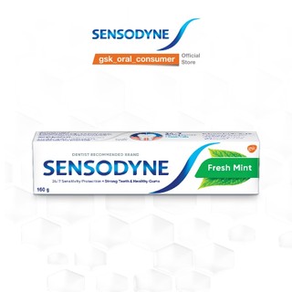 Kem Đánh Răng Sensodyne fresh mint 160g thơm miệng giảm ê buốt bảo vệ men răng chống sâu răng