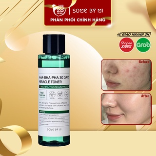 Nước Hoa Hồng Giảm Mụn Some By Mi AHA BHA PHA 30 Days Miracle Toner Some By Mi AHA 150ml (ĐỦ BILL)