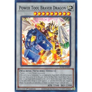 Thẻ bài Yugioh - TCG - Power Tool Braver Dragon / POTE-EN097 (UK)