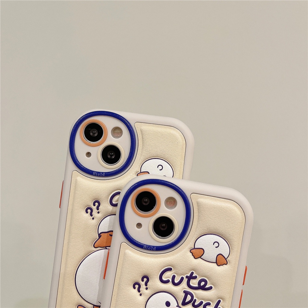 Ốp Điện Thoại Da Viền TPU Dẻo In Họa Tiết Hoạt Hình Dễ Thương Cho iphone 14 Pro Max 13 Pro Max 12 Pro Max