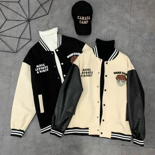 Áo khoác bomber dù 2 lớp in hình siêu rộng