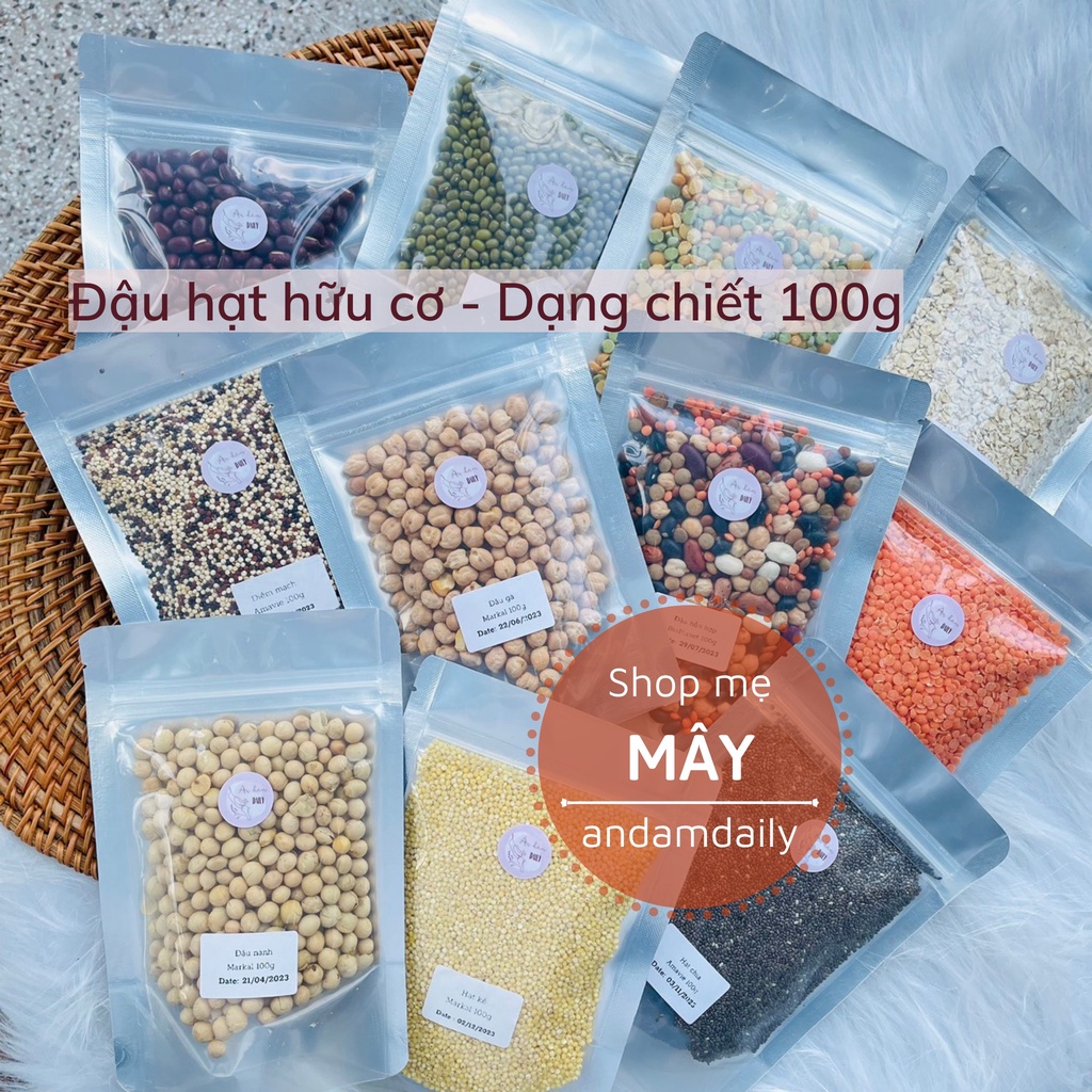 Tổng hợp đậu hạt hữu cơ cho bé ăn dặm (Túi 50 - 100g) - Mẹ Mây - Ăn Dặm Daily