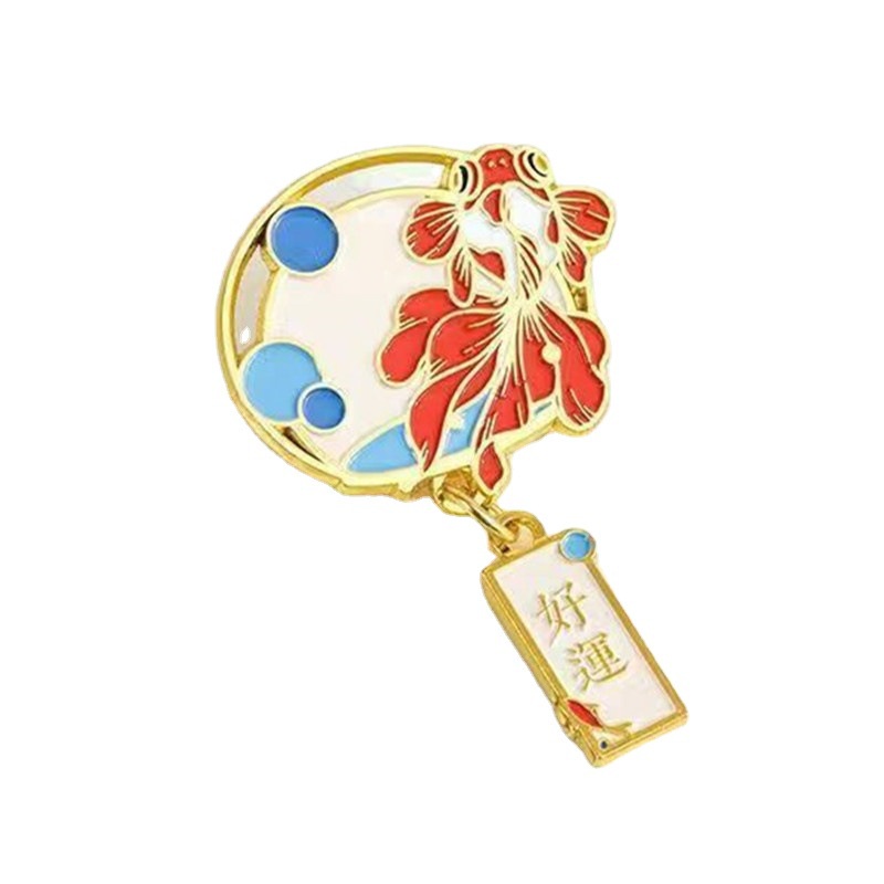 WOLALA Ghim Cài Áo Bằng Hợp Kim Đơn Giản Phong Cách Trung Hoa Mới