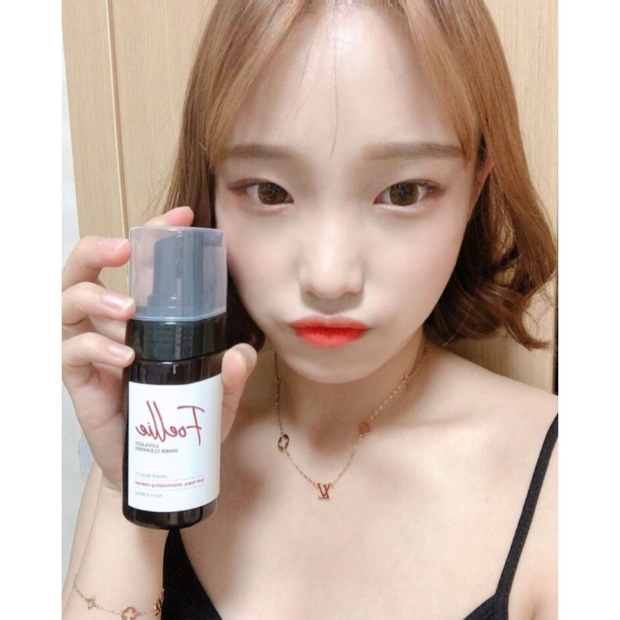 Dung dịch vệ sinh phụ nữ Foellie Luvilady Inner Cleanser 100ml làm sạch vùng kín dạng bọt khử mùi Harin Official Store