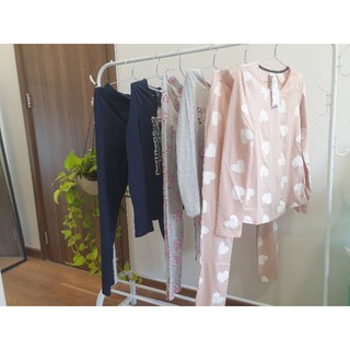 (H&M Chính Hãng) Bộ Đồ Mặc Nhà Thun Nữ Cotton Quần Dài Thời Trang Thu Đông Đẹp - Đồ Ngủ Pijama New York Trangnauth F02
