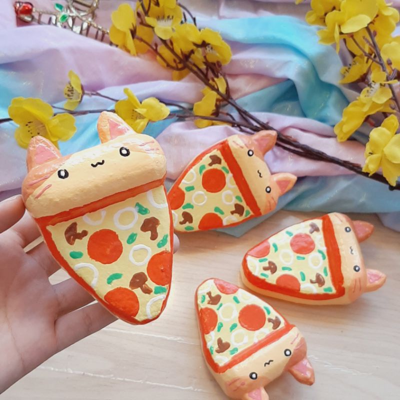 Squishy handmade miếng bánh PIZZA MÈO dễ thương muốn xĩu [Shop Thảo Tâm]