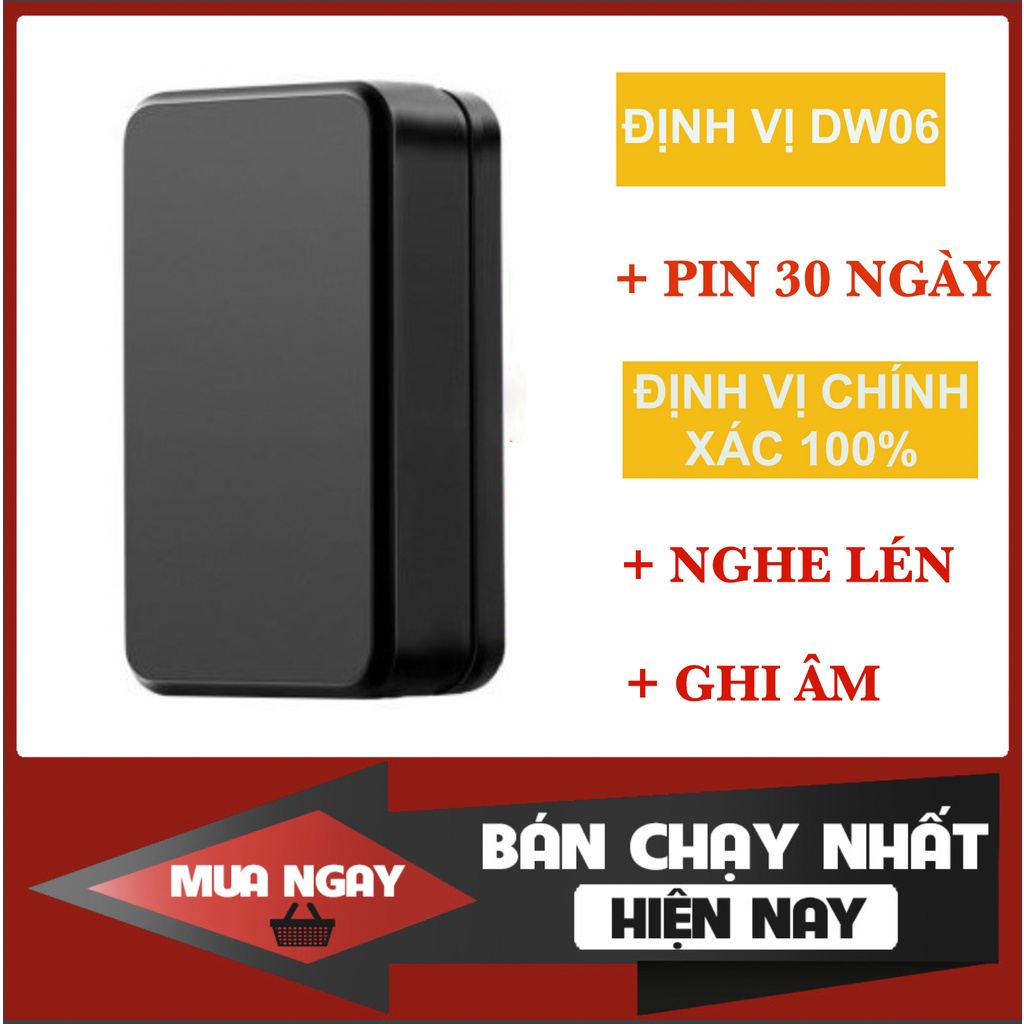 Định Vị Xe Máy Ô Tô Không Dây DW-06 Thông Minh Máy Ghi Âm Pin Trâu Sử Dụng 30 Ngày Cập Nhật Vị Trí Liên Tục Chính Xác
