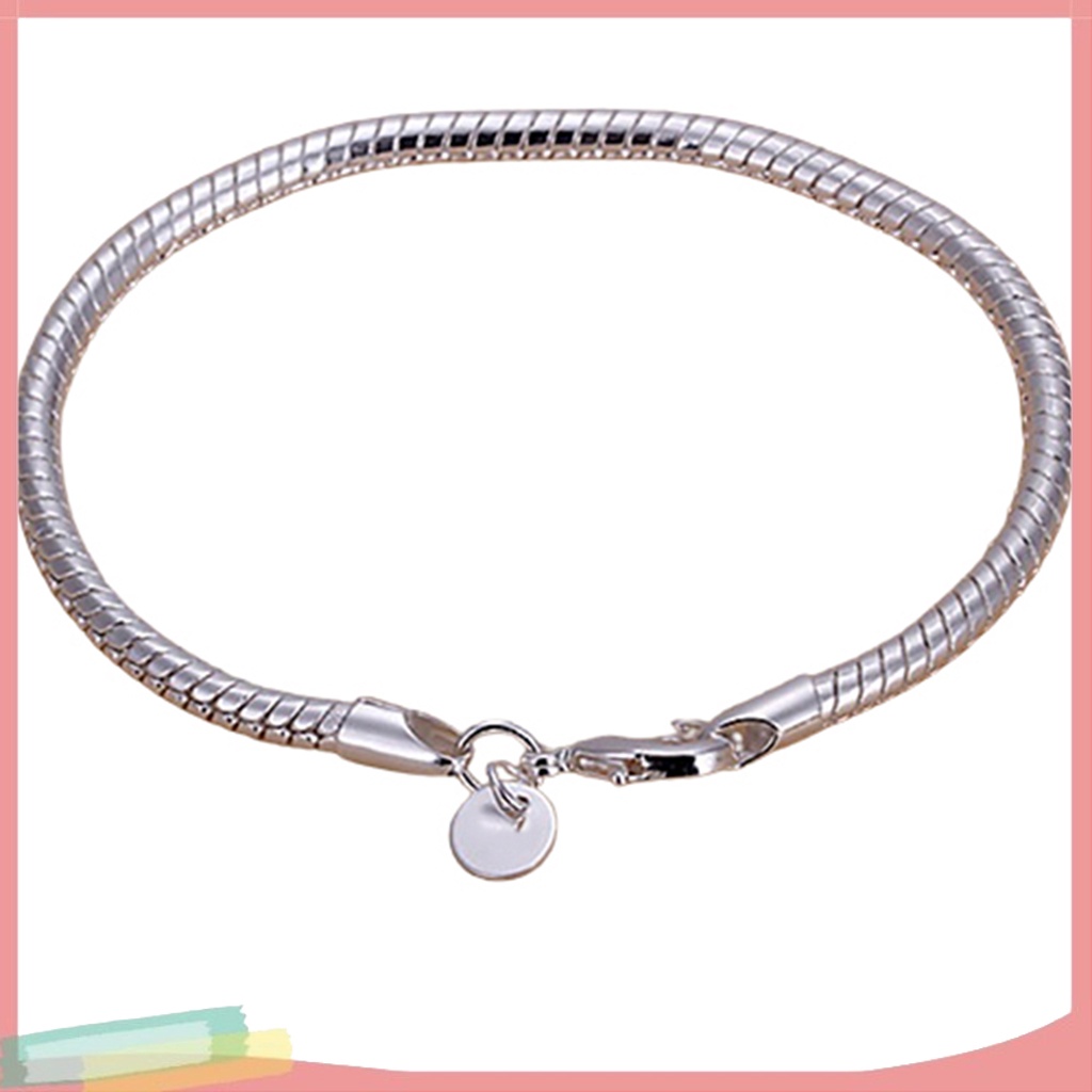 Vòng tay hợp kim mạ bạc trang trí đá lấp lánh cho nữ