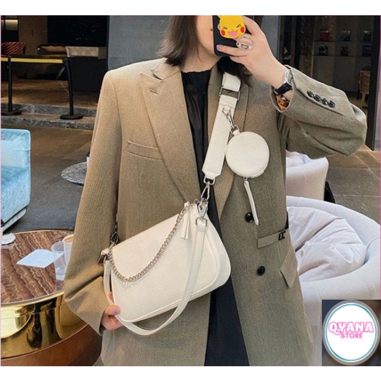 Túi Xách Nữ Set 2 Món Đeo Chéo Cao Cấp Kèm Ví Mini Thời Trang Đi Làm Du Lịch Đi Chơi Phong Cách Cá Tính Đẹp TX38