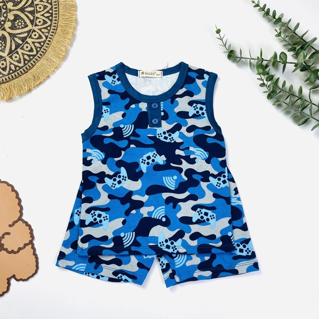 Đồ Bộ Sát Nách Cho Bé SIZE(9-32kg)FREESHIPHàng Chuẩn Cotton Borip Loại 1 Hình In Xịn Bền Màu Dể Thương Cho Bé