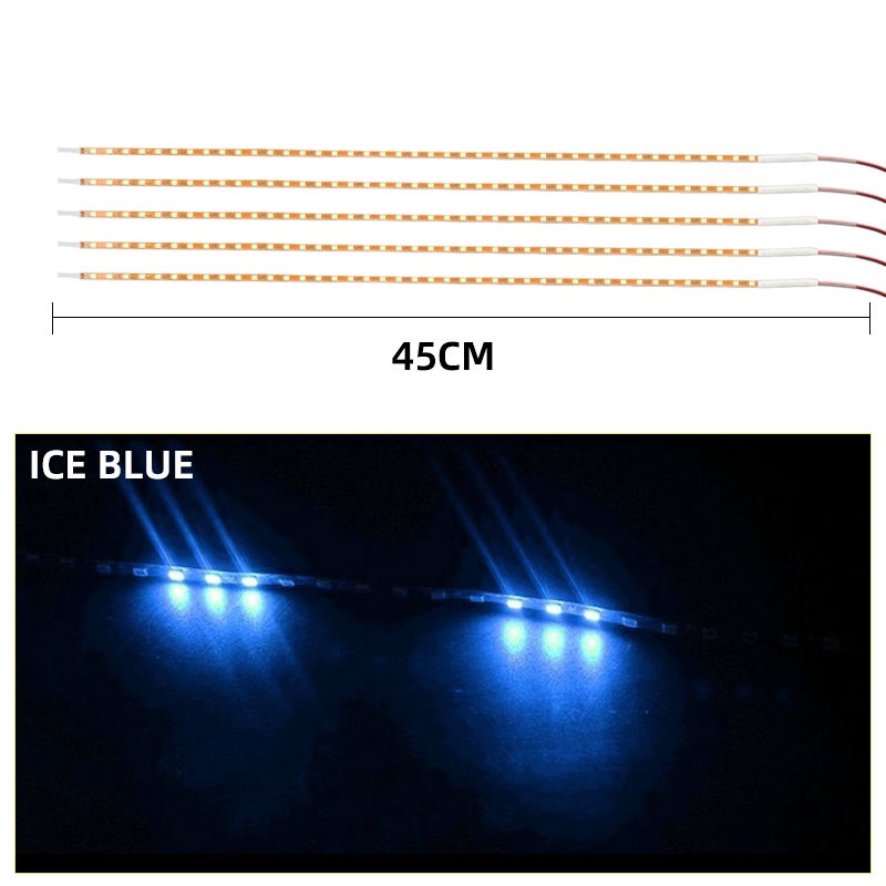 Bộ 2 Dải Đèn LED 45CM 90CM Trang Trí Xe Hơi / Xe Máy Linh Hoạt Tiện Dụng