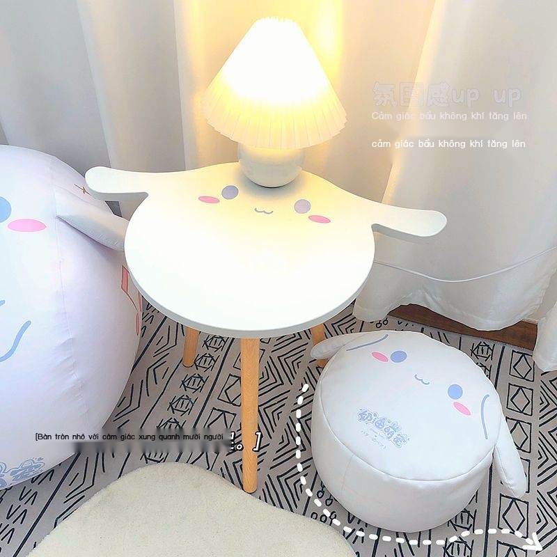 Ghế đẩu hoạt hình Lưới sáng tạo Ghế sofa màu đỏ Ghế đẩu tròn Bàn đạp máy tính
