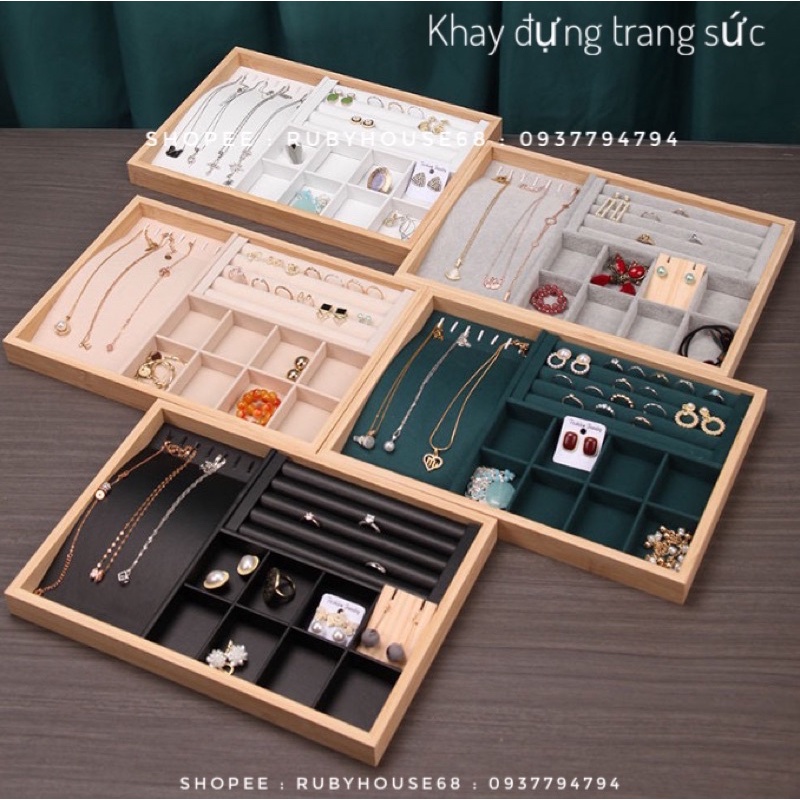 Khay đựng trang sức gỗ cao cấp
