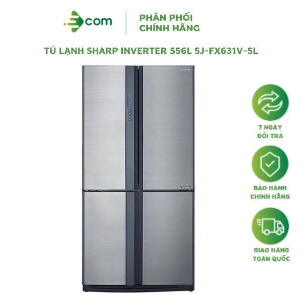 TỦ LẠNH SHARP INVERTER 556L SJ-FX631V-SL