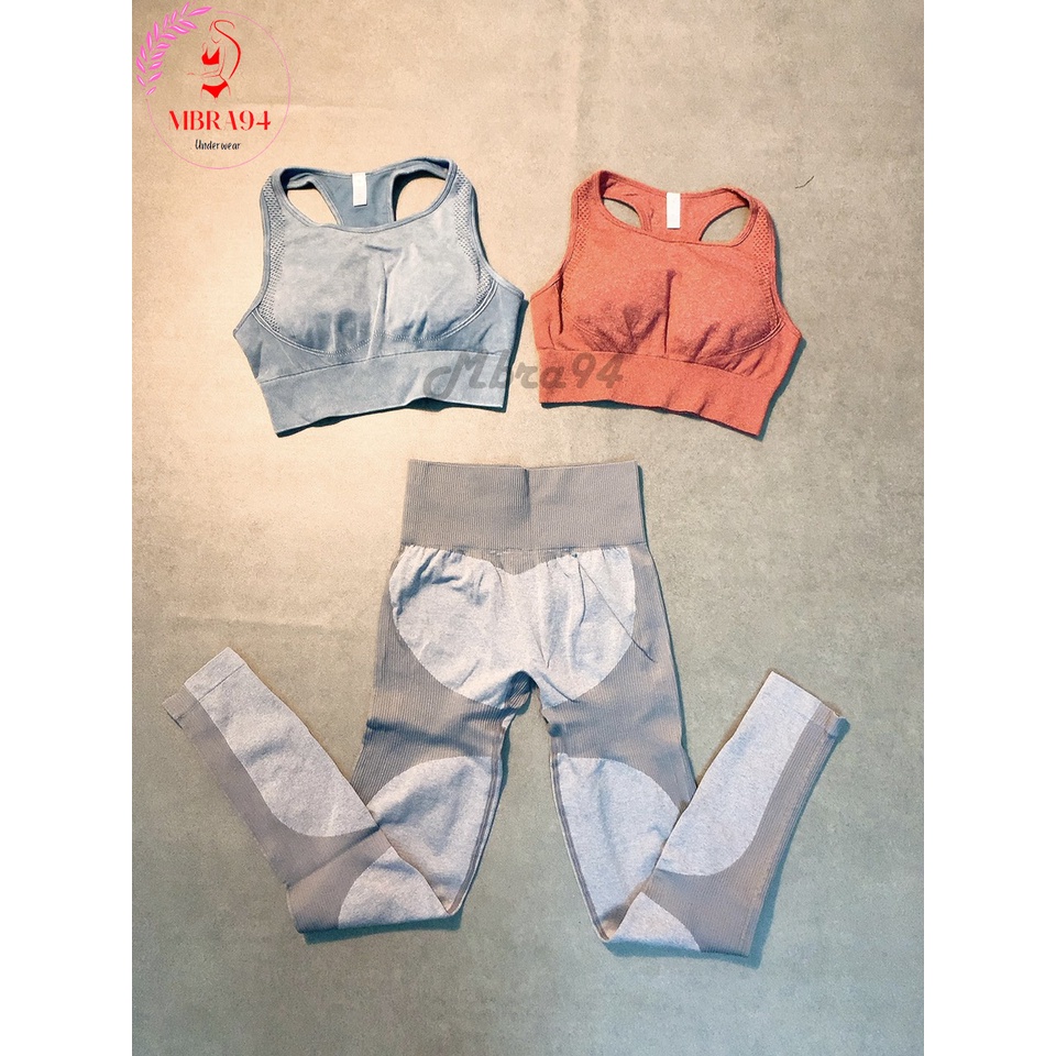 Quần tập + Áo bra nữ tập yoga, gym, chơi thể thao hàng xuất phong cách thời trang M1391 - Mbra94