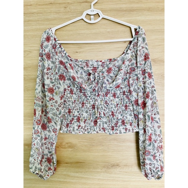 ÁO HOA VOAN CỘT NƠ LOVE TREE vnxk [thanh lý nhanh-rẻ]