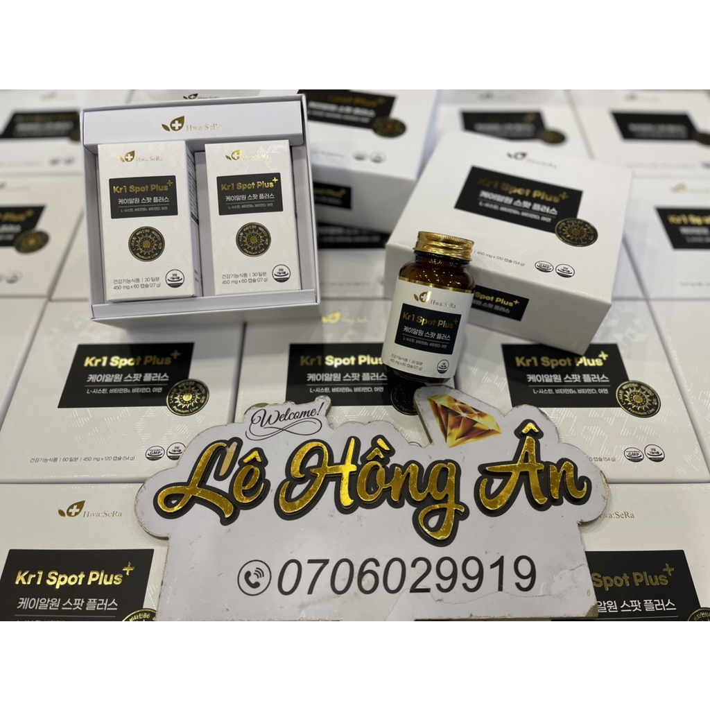 Viên uống trắng da KR1 SPOT PLUS+ HWA SERA HÀN QUỐC - Hộp 60 Viên