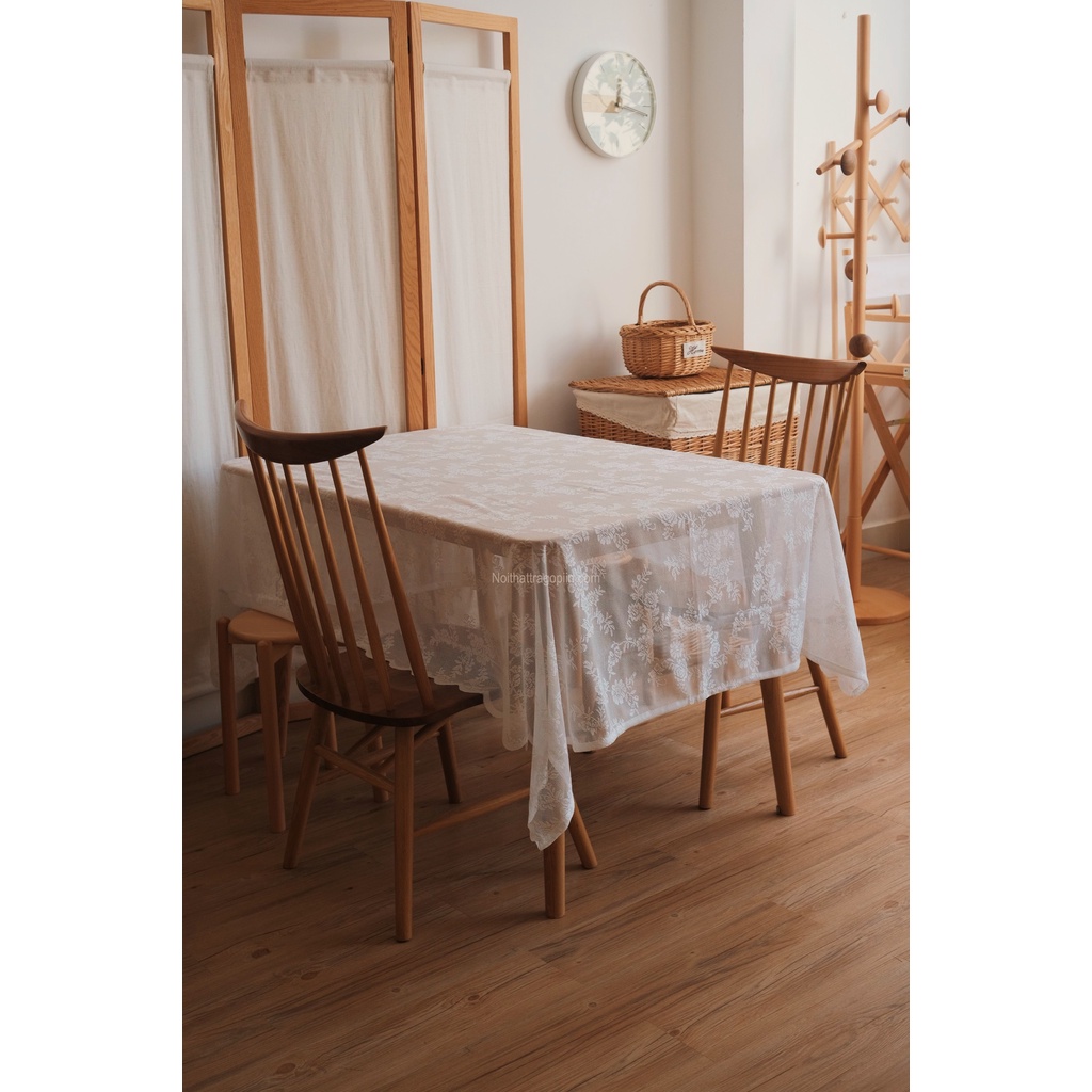 Khăn bàn ren chữ nhật retro